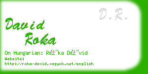 david roka business card